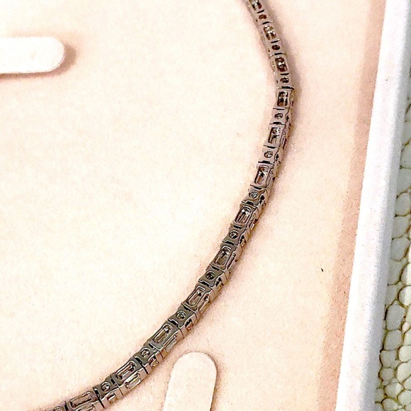 Custom Made Diamond Necklace 18" (98 Diamonds) approximate 10 Carats/36gr. VS1/2 - Picture 6 of 16